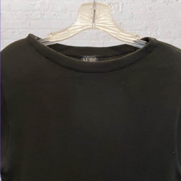 ARMANI JEANS -- Men's Black T-Shirt, Short Sleeved, Fitted, Designer - Picture 6 of 9